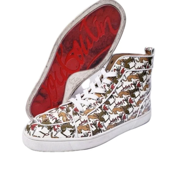 RARE Louboutin Rantus High Top Sneaker EU 44 US Men's Size 11 (EUC) - Picture 10 of 11